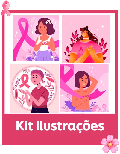 Bônus 02 — Kit Ilustrações Outubro Rosa