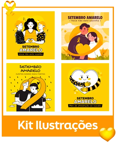 Bônus 01 — Kit Ilustrações Setembro Amarelo