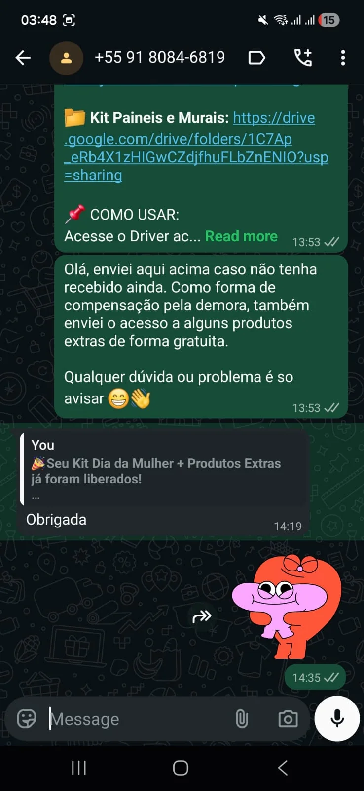 Print de depoimento real de cliente 2